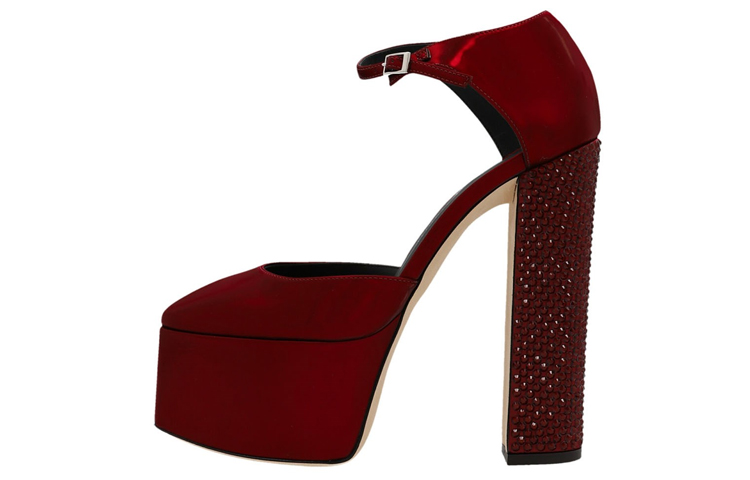 (W) Giuseppe Zanotti Bebe Midi 'Burgundy Fashion'
