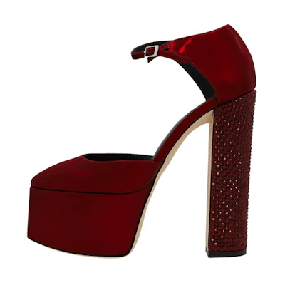 (W) Giuseppe Zanotti Bebe Midi 'Burgundy Fashion'
