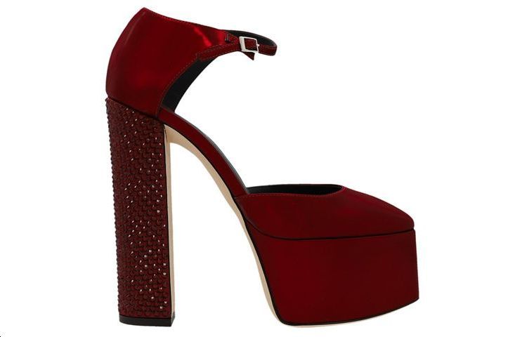 (W) Giuseppe Zanotti Bebe Midi 'Burgundy Fashion' 圖 2