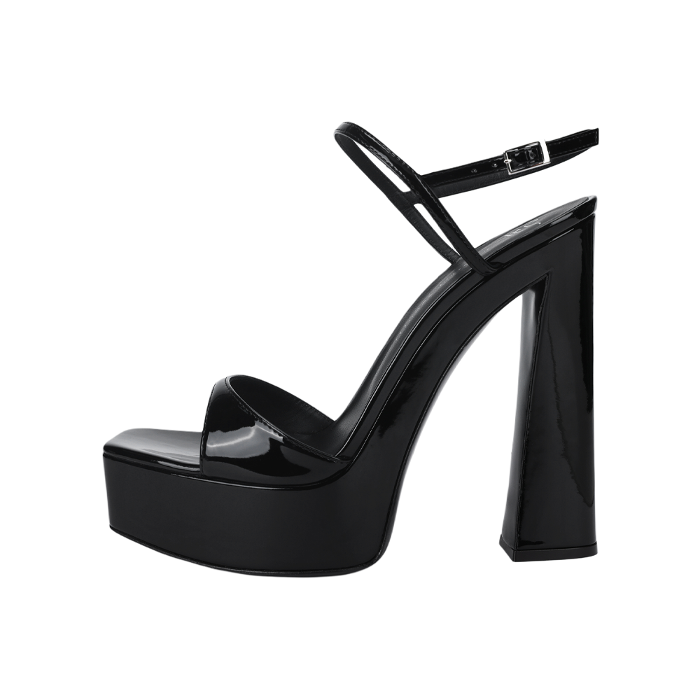 (Women) Giuseppe Zanotti Black Platform Sandals with Strap 14.5cm Limited-time offer on E400033003.