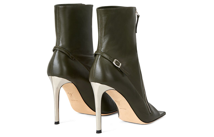 Shop (W) Giuseppe Zanotti Circe "Bottines Vertes à Bout Ouvert" E170002002