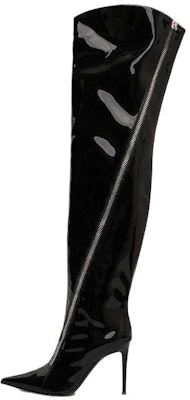 (Women) Giuseppe Zanotti Crudelia Pointed-Toe Tall Boots 'Black 10.5cm Heel' I180005001 Buy (Women) Giuseppe Zanotti Crudelia Pointed-Toe Tall Boots 'Black 10.5cm Heel' I180005001