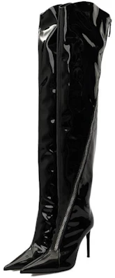 (W) Giuseppe Zanotti Crudelia Boots Hitam Hak Tinggi 10.5cm Toe Lancip I180005001 Lookbook (W) Giuseppe Zanotti Crudelia Boots Hitam Hak Tinggi 10.5cm Toe Lancip I180005001