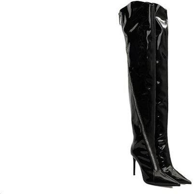 (W) Giuseppe Zanotti Crudelia Boots Hitam Hak Tinggi 10.5cm Toe Lancip I180005001 Shop (W) Giuseppe Zanotti Crudelia Boots Hitam Hak Tinggi 10.5cm Toe Lancip I180005001