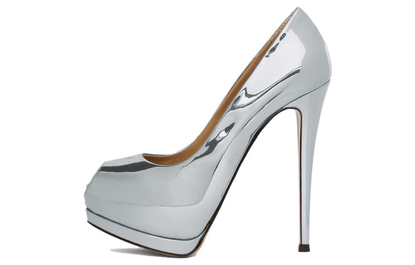 (W) Giuseppe Zanotti Design Mule Stiletto 'Silver'