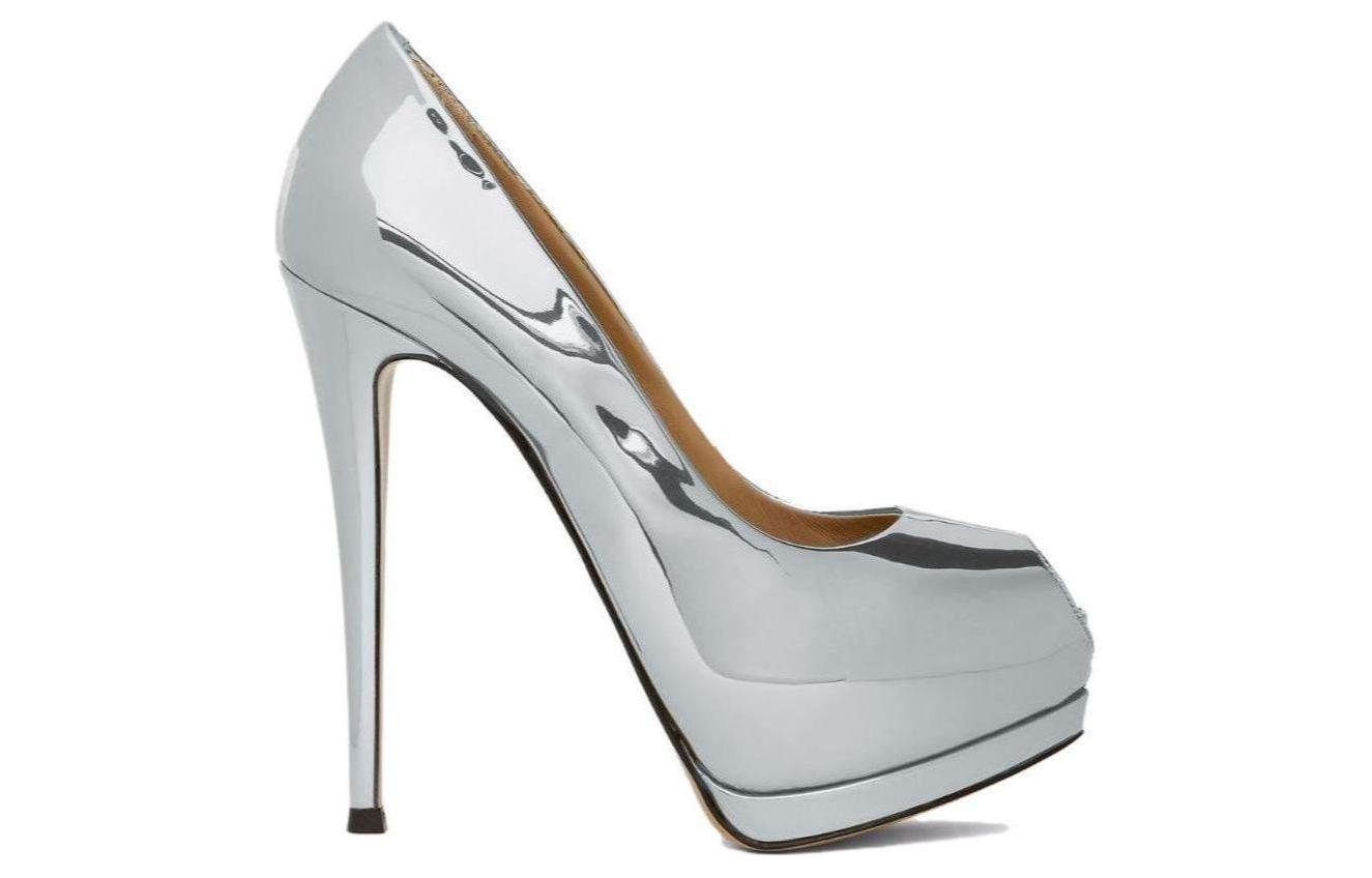 (W) Giuseppe Zanotti Design Mule Stiletto 'Silver' 圖 2