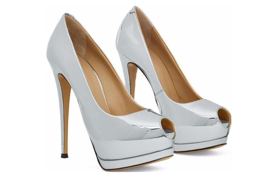 (W) Giuseppe Zanotti Design Mule Stiletto 'Silver' 圖 3