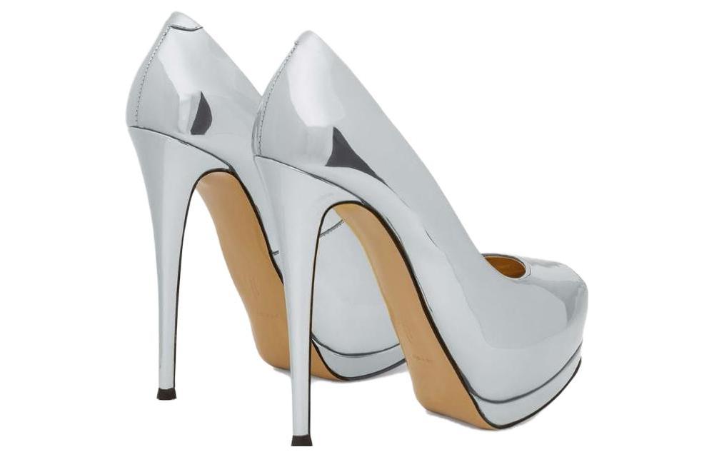 (W) Giuseppe Zanotti Design Mule Stiletto 'Silver' 圖 5