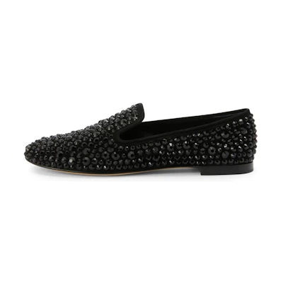 (W) Giuseppe Zanotti Evangeline 'Black Crystal Embroidery'
