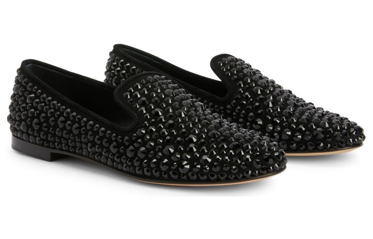 Order (W) Giuseppe Zanotti Evangeline 'Bordado de Cristales Negros' E360007006