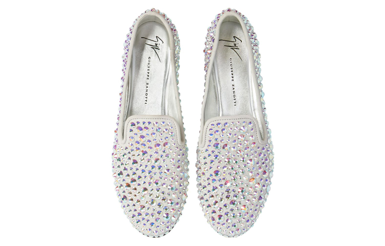 (W) Giuseppe Zanotti Evangeline 'Light Grey Velvet Crystal Embroidery' 圖 4