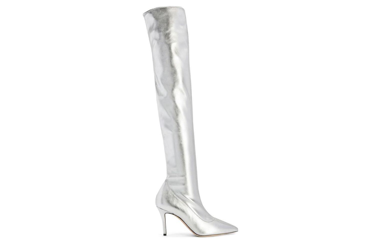 (W) Giuseppe Zanotti Felicity 'Silver Over-The-Knee High Heel' 圖 2