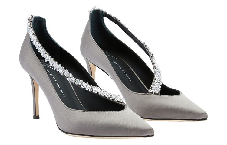 (W) Giuseppe Zanotti Filipa 'Crystal Grey Satin' 圖 2