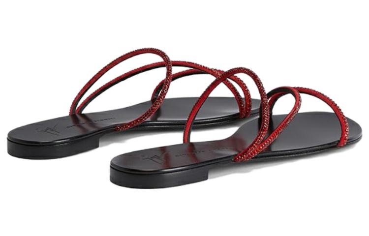 Lookbook (W) ジュゼッペザノッティ　レッドクリスタル　フラットスライドサンダル E300022008