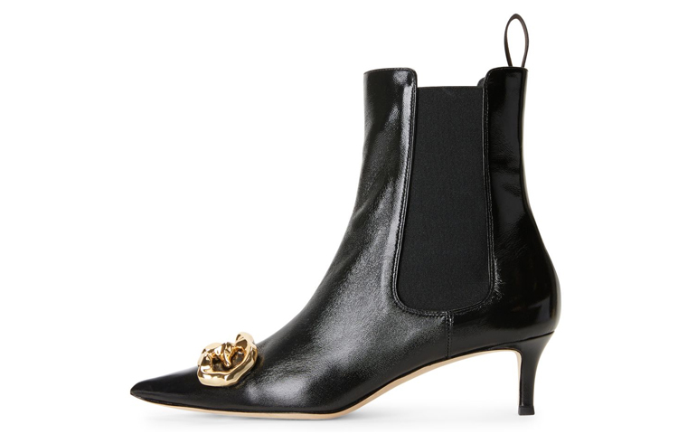 (W) Giuseppe Zanotti Futhura 'Black Leather Pointed-Toe Chelsea'