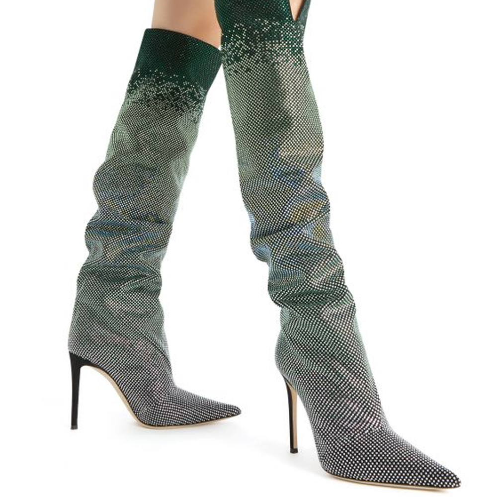 Shop (W) Giuseppe Zanotti Gala Caleido High Top 'Negro con Cristales Adornados' I280017001