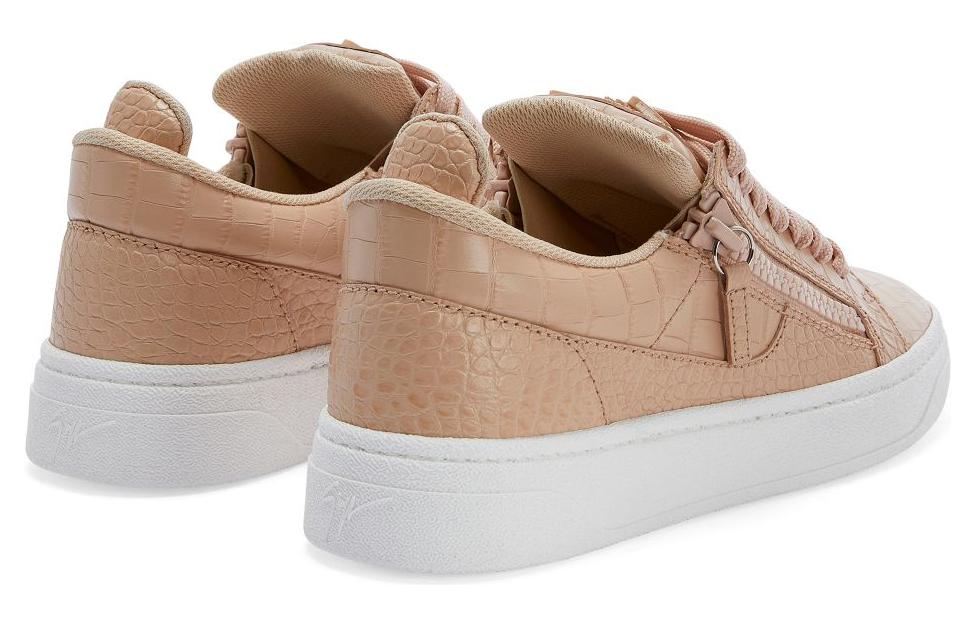 Lookbook giuseppe zanotti/GZ Gz94 皮革 圓頭綁帶 低筒 板鞋 女款 粉色