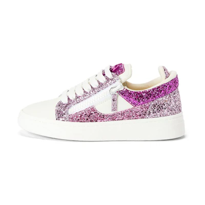 (W) Giuseppe Zanotti GZ94 'White Pink Zipper Low-Top'