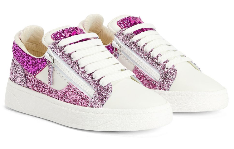 (W) Giuseppe Zanotti GZ94 'White Pink Zipper Low-Top' 圖 2