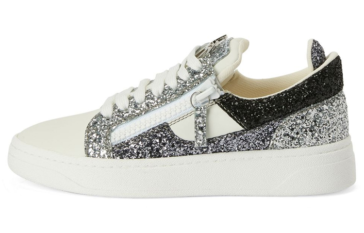 (Women) Giuseppe Zanotti GZ94 Low 'Silver Black Zip' RW30016002