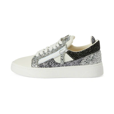 (W) Giuseppe Zanotti GZ94 Low 'Silver Black Zip'