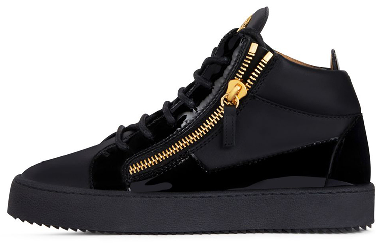 (Women) Giuseppe Zanotti GZ Kriss Black Mid-Top Fashion Sneakers RW00018003