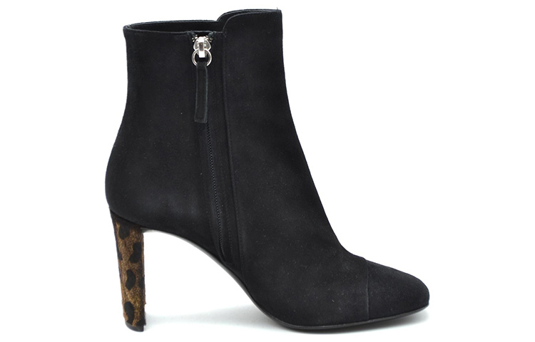 (W) Giuseppe Zanotti High-Heeled Ankle Boots 'Black Velvet Zip' 圖 2
