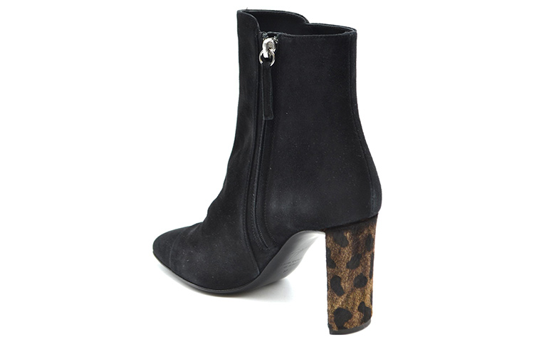 (W) Giuseppe Zanotti High-Heeled Ankle Boots 'Black Velvet Zip' 圖 4