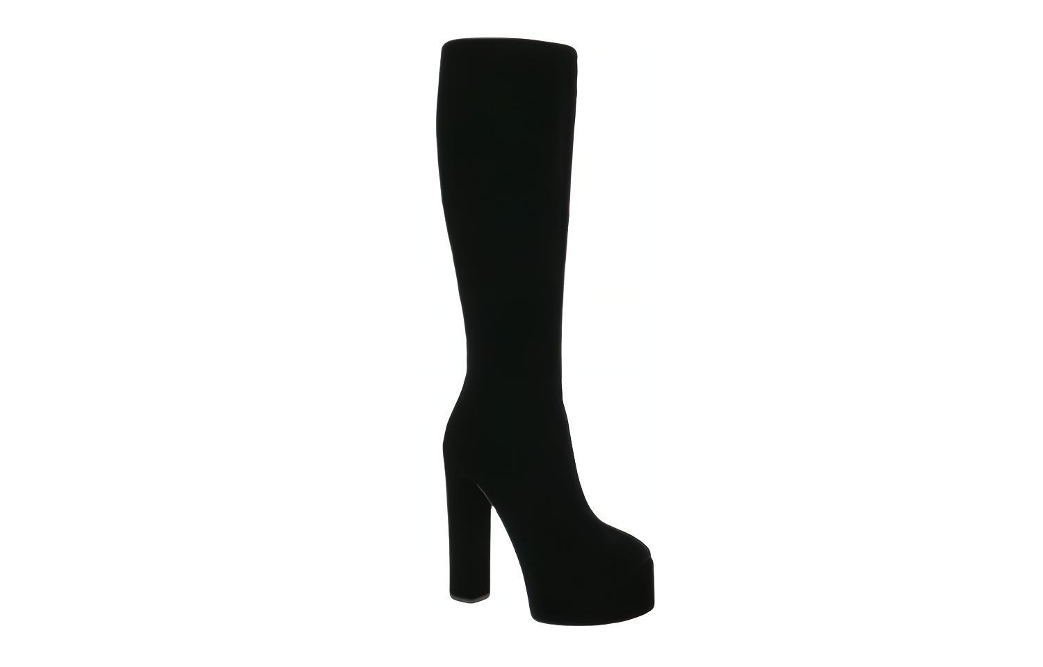 Lookbook Giuseppe Zanotti/GZ 皮革 方頭 高筒靴 女款 黑色