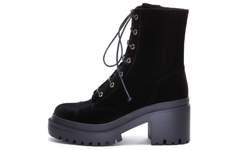 (Women) Giuseppe Zanotti High-Top Sneaker 'Black Velvet Lace-Up' I270036001