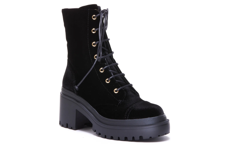 Order (W) Giuseppe Zanotti Zapatillas Altas 'Black Velvet con Cordones' I270036001