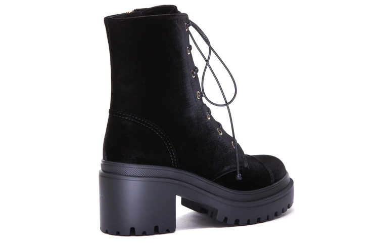 Shop (W) Giuseppe Zanotti Zapatillas Altas 'Black Velvet con Cordones' I270036001