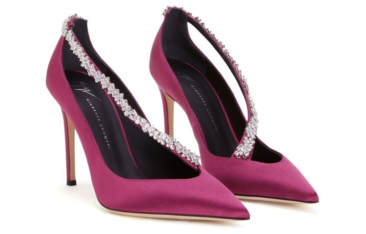 (W) Giuseppe Zanotti High Heel Pumps 'Purple Velvet Satin Pointed Toe' 圖 3