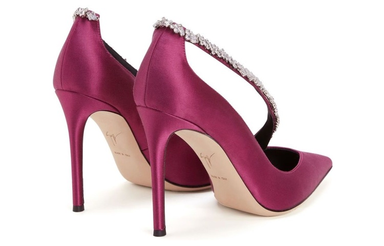 (W) Giuseppe Zanotti High Heel Pumps 'Purple Velvet Satin Pointed Toe' 圖 5