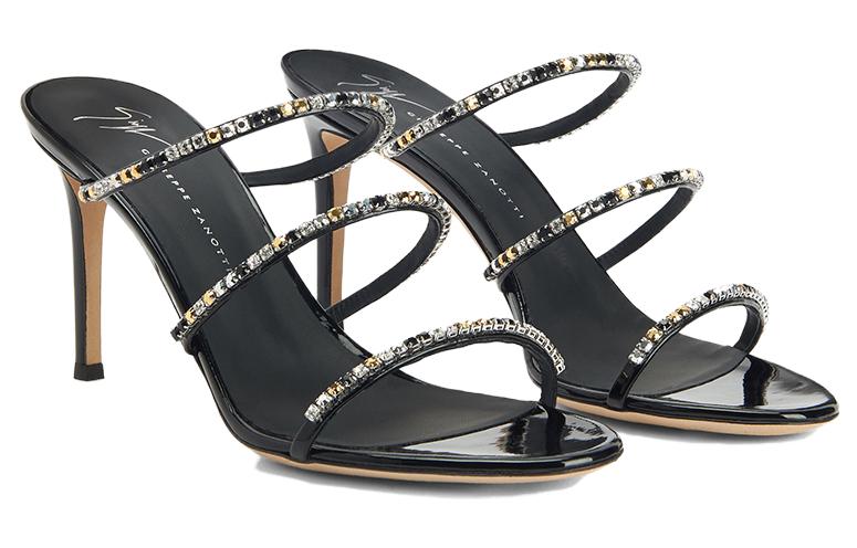 Order giuseppe zanotti/GZ 套穿高跟 一字拖鞋 女款 黑色