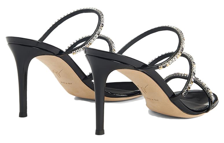 Lookbook giuseppe zanotti/GZ 套穿高跟 一字拖鞋 女款 黑色