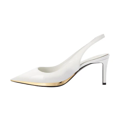 (W) Giuseppe Zanotti High Heel Slide 'White Patent Leather'