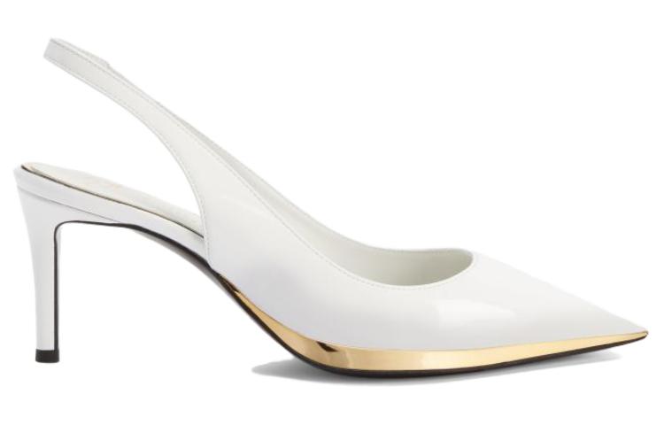 Order (W) ジュゼッペザノッティ 白パテント ハイヒールスライド E350000005
