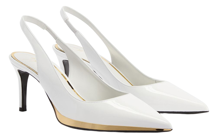 Lookbook (W) ジュゼッペザノッティ 白パテント ハイヒールスライド E350000005