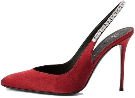 【11月24日0點 品牌直發限時6折】 giuseppe zanotti/GZ 織物 舒適套腳 細跟 高跟鞋 9cm 女款 紅色 Buy 【11月24日0點 品牌直發限時6折】 giuseppe zanotti/GZ 織物 舒適套腳 細跟 高跟鞋 9cm 女款 紅色