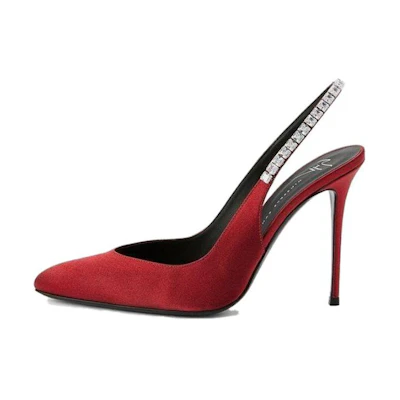 (W) Giuseppe Zanotti High Heel Sock Pump 'Red'
