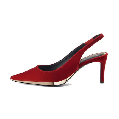 (W) Giuseppe Zanotti High Heels 'Red Satin Point-Toe'