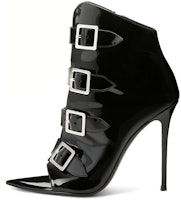 (Women) Giuseppe Zanotti Intrigo Buckle 'Black Peep-Toe' E360005001 (Women) Giuseppe Zanotti Intrigo Buckle 'Black Peep-Toe' E360005001