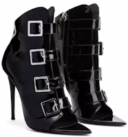 Lookbook giuseppe zanotti/GZ Intriigo Buckle 露趾 搭扣 時尚涼拖 10.5cm 女款 黑色