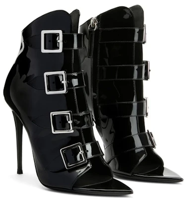 (Women) Giuseppe Zanotti Intrigo Buckle 'Black Peep-Toe' E360005001 Lookbook (Women) Giuseppe Zanotti Intrigo Buckle 'Black Peep-Toe' E360005001