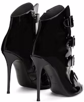 Shop giuseppe zanotti/GZ Intriigo Buckle 露趾 搭扣 時尚涼拖 10.5cm 女款 黑色