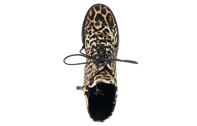 (W) Giuseppe Zanotti Lace-Up Ankle Boot 'Black Brown Leopard' 圖 4