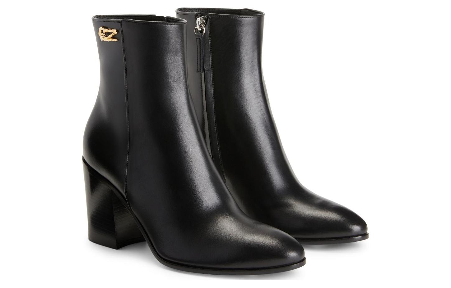 Lookbook (W) 朱塞佩·萨诺第黑色拉链高跟真皮踝靴 I270008001