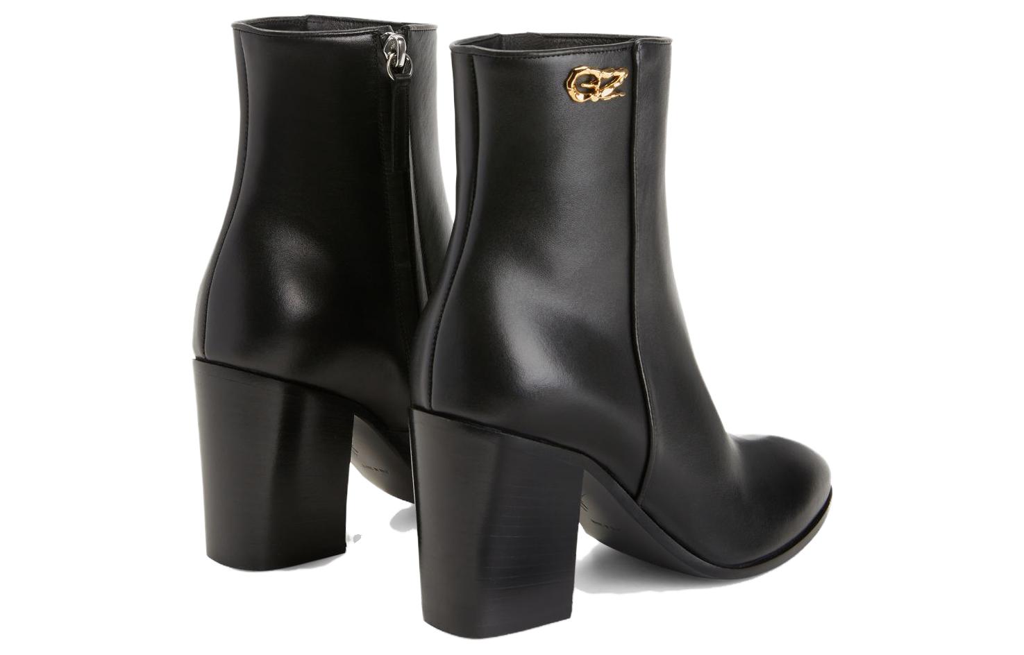 Shop (W) 朱塞佩·萨诺第黑色拉链高跟真皮踝靴 I270008001