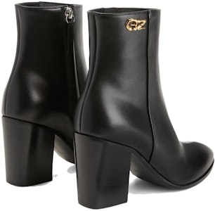 朱塞佩·萨诺第/GZ 皮革 粗跟拉鍊 短靴 8cm 女款 黑色 Shop 朱塞佩·萨诺第/GZ 皮革 粗跟拉鍊 短靴 8cm 女款 黑色